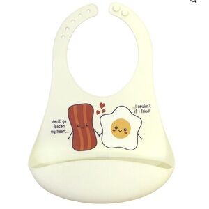 Bundle of 2 Bacon & Egg Silicone Bibs